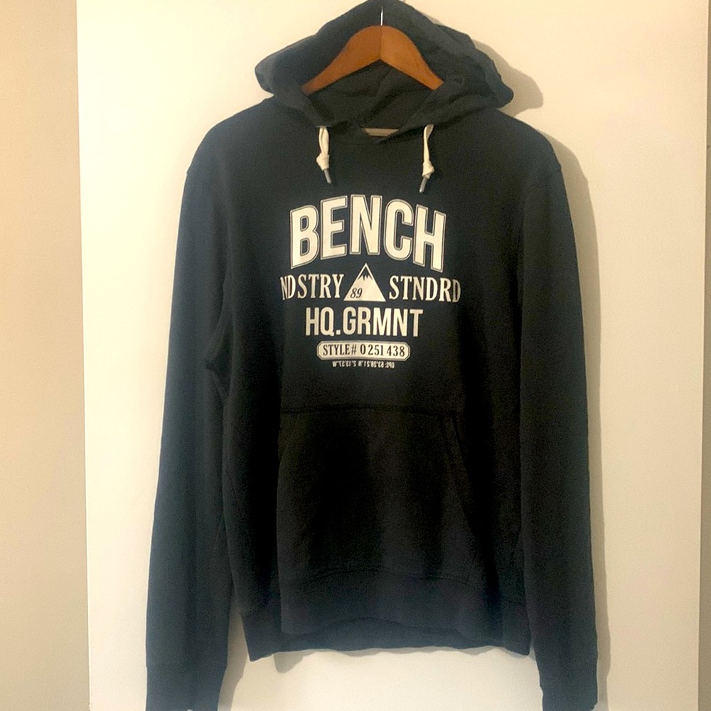 Mens Medium Charcaol Grey “Bench”Hoodie